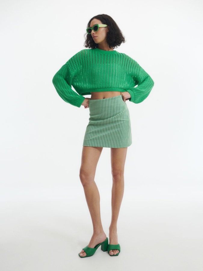 חצאית מיני משבצות