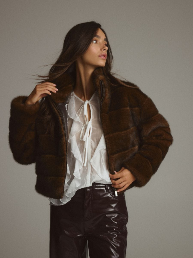 ג'קט דמוי פרווה