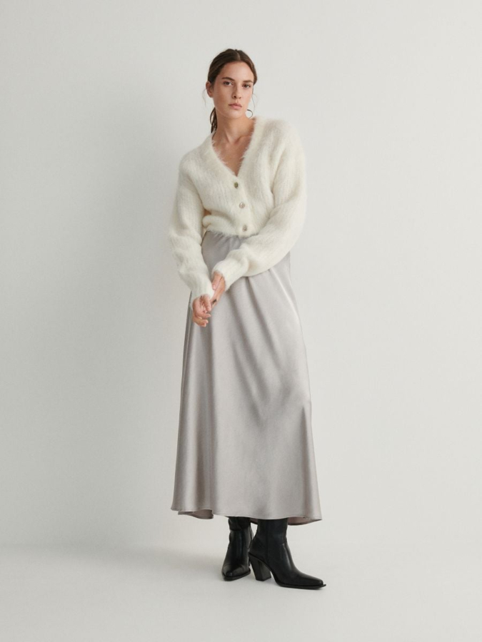 חצאית סאטן מידי