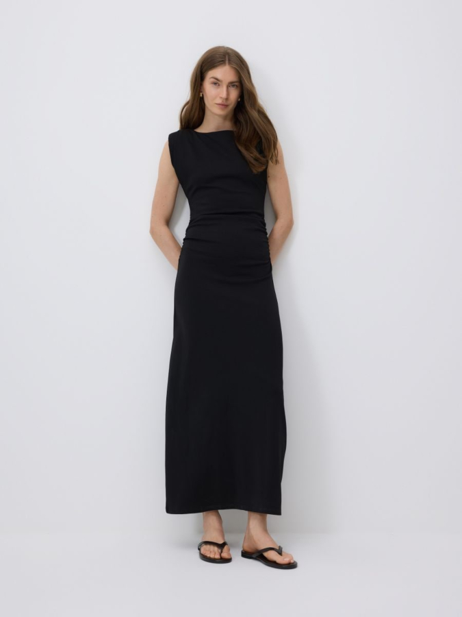 שמלת מקסי כיווצים