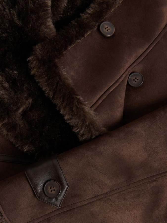 מעיל ארוך עם פרווה