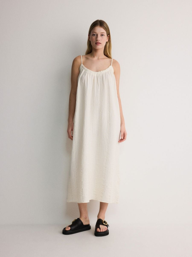 שמלת מוסלין כתפיות