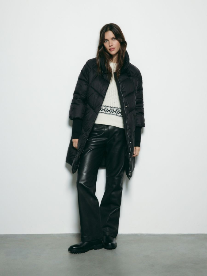 מעיל קווילט ארוך