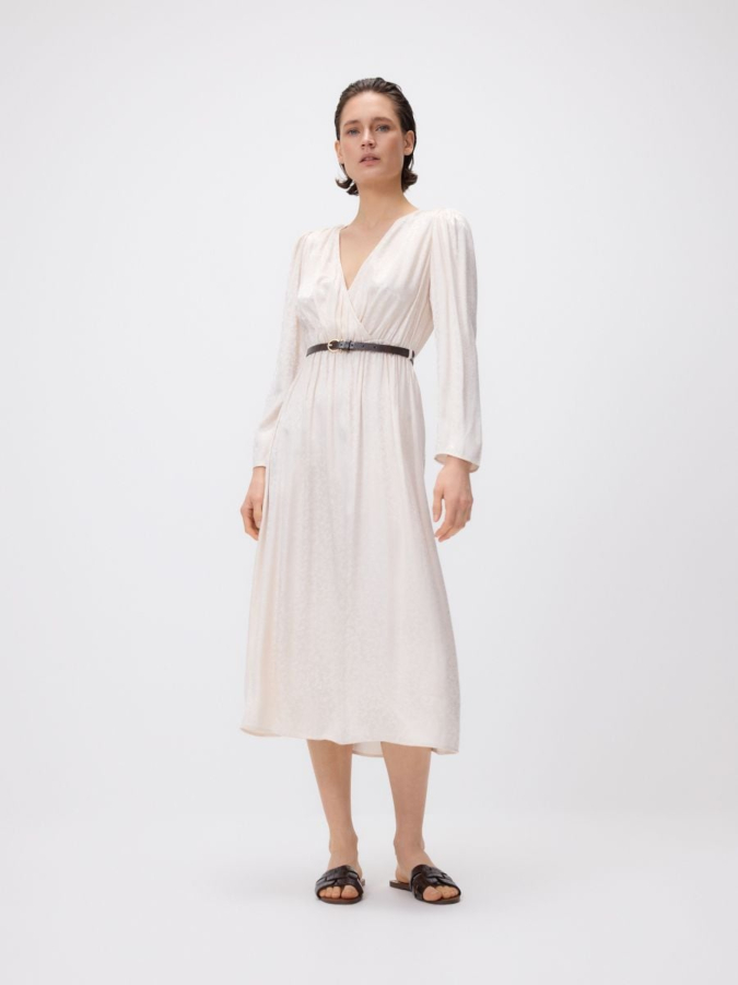 שמלת מקסי עם חגורה