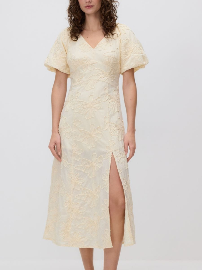 שמלת כותנה עם רקמה