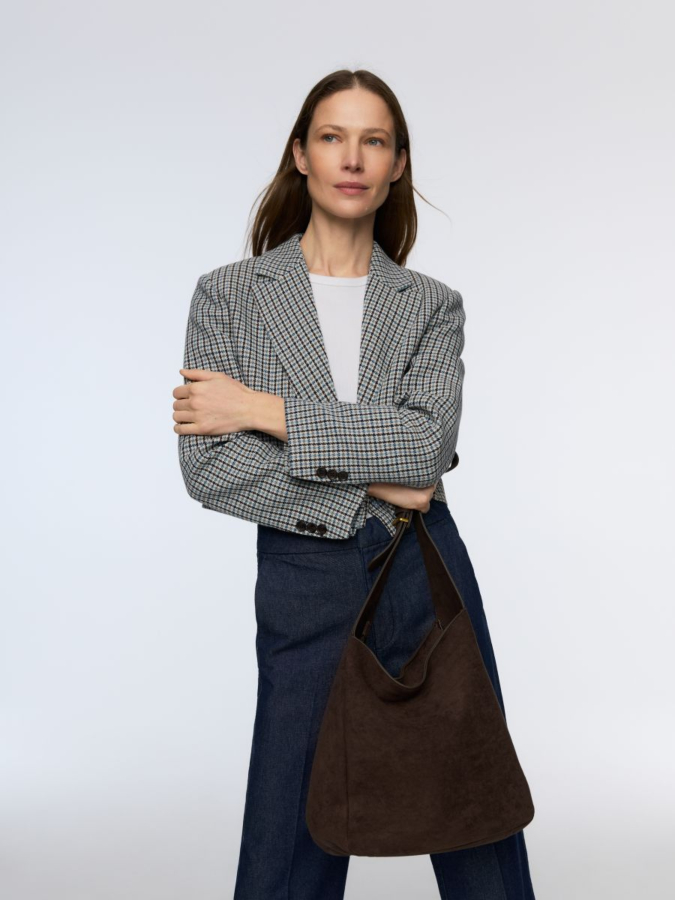 תיק כתף דמוי זמש