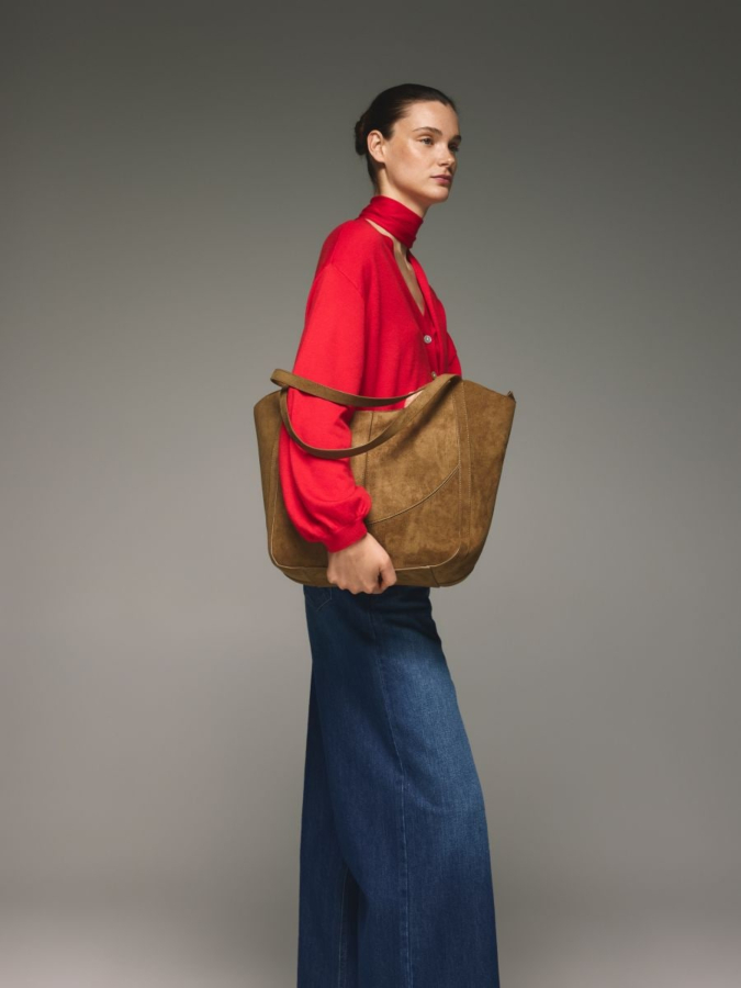 תיק צד דמוי זמש