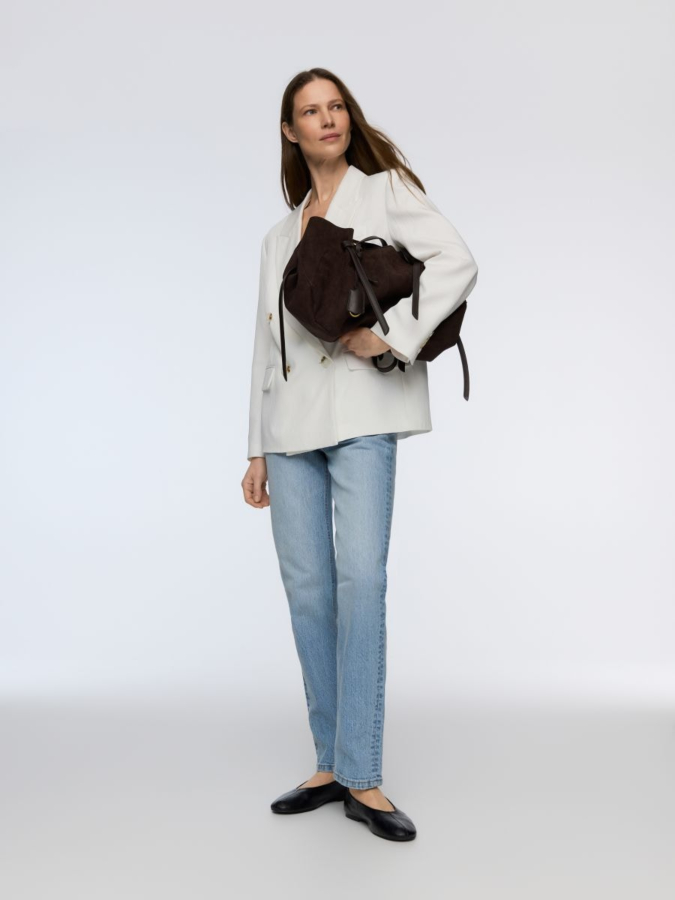 תיק כתף דמוי זמש