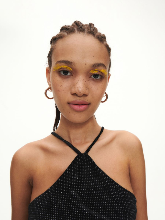 שמלת מיני עם אבנים