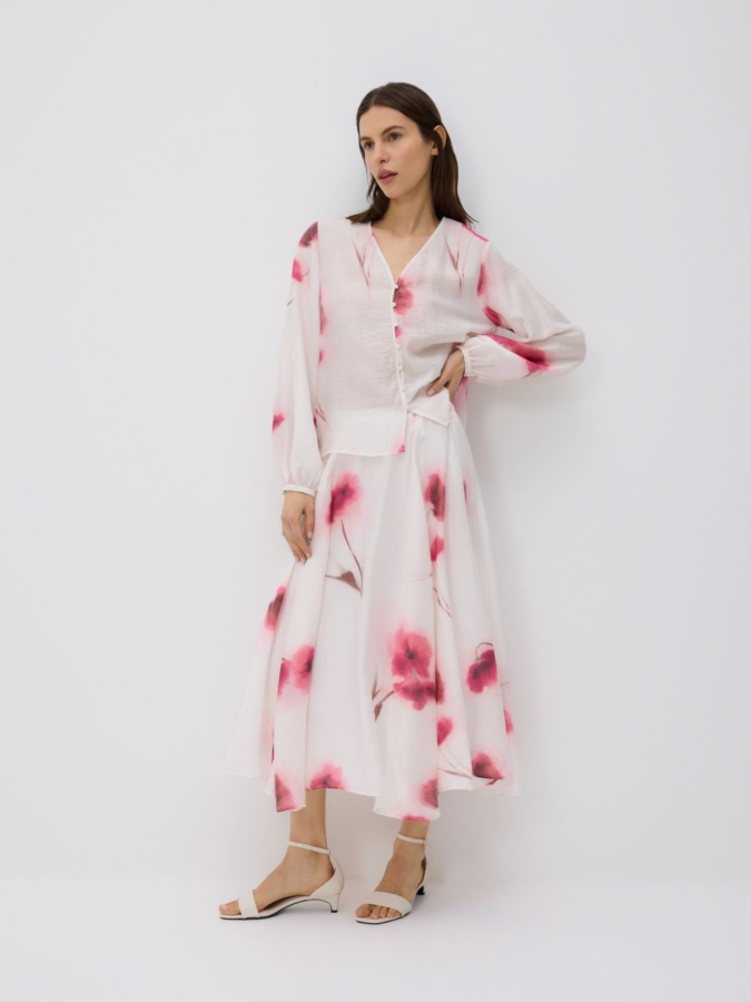 חצאית ליוסל עם הדפס פרחים