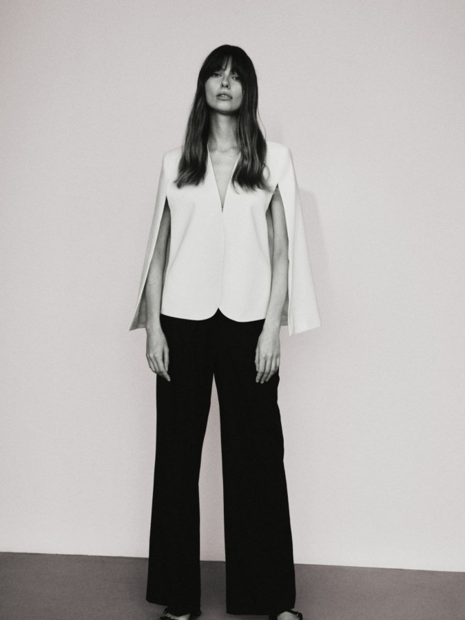 ג'קט בלייזר לבן מעוצב