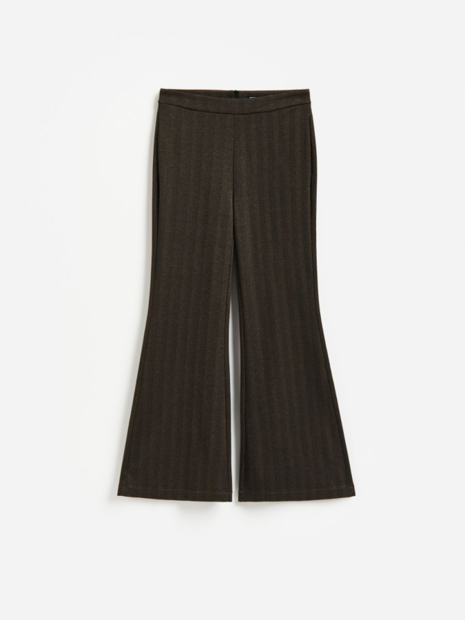 מכנסיים מתרחבים בדוגמת herringbone
