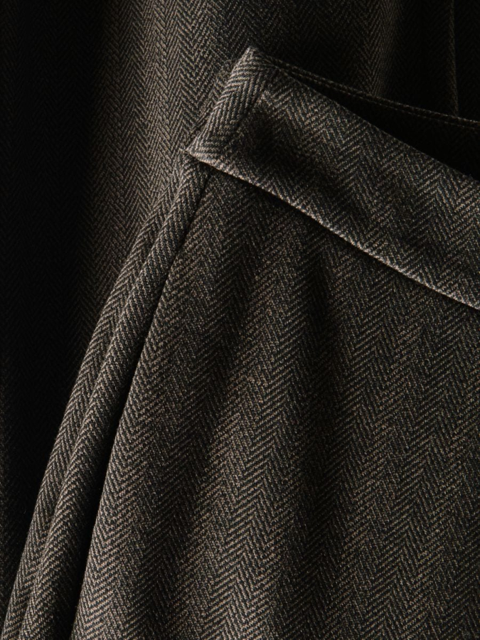 מכנסיים מתרחבים בדוגמת herringbone