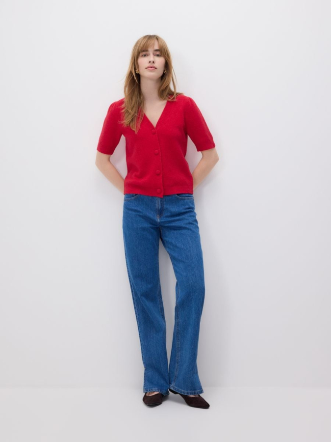 קרדיגן שרוולים קצרים