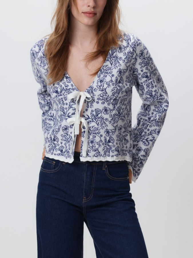 קרדיגן עם קשירה