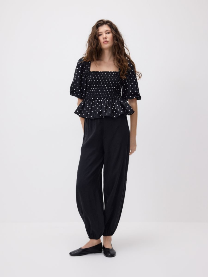 טופ שרוולים נפוחים