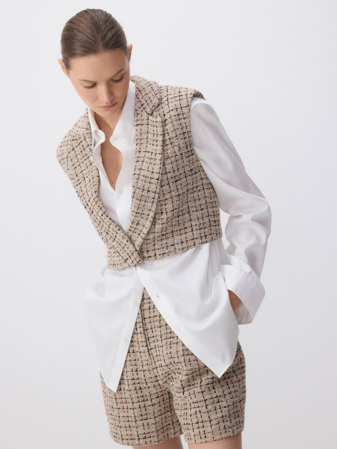 מכנס קצר טוויד