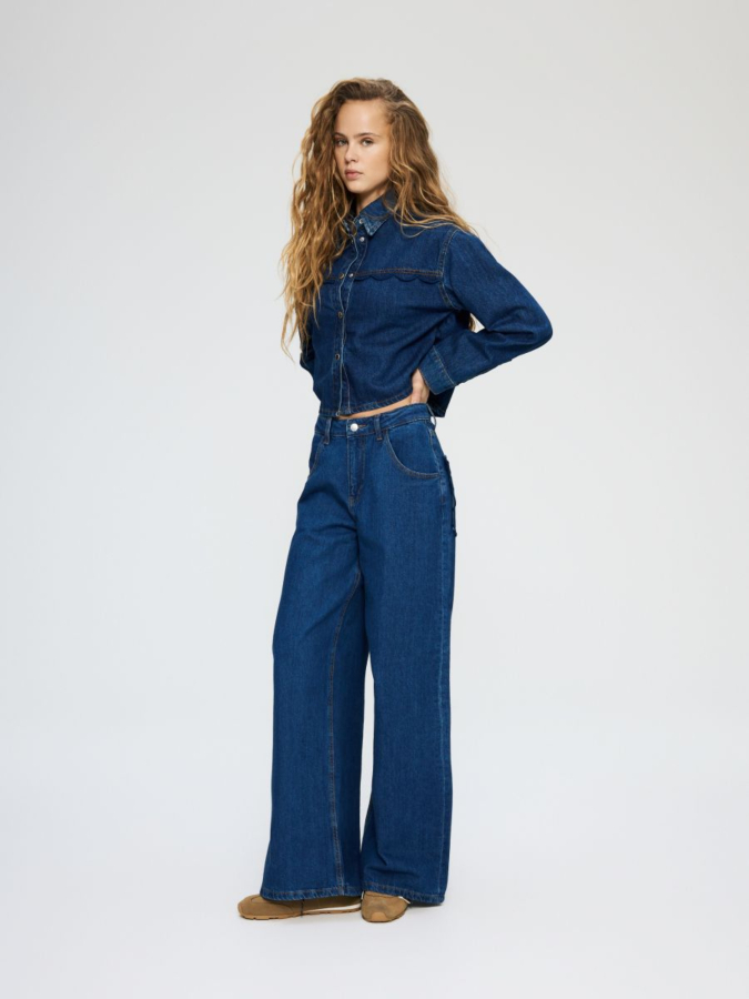 ג'ינס Wide leg עם כיסים