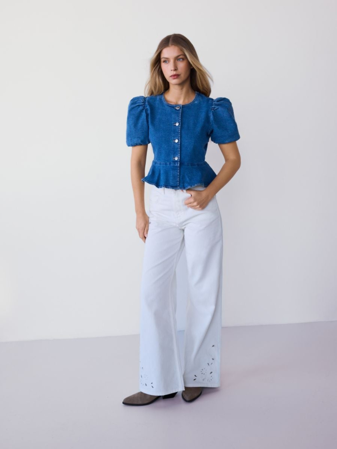 חולצת ג'ינס פפלום