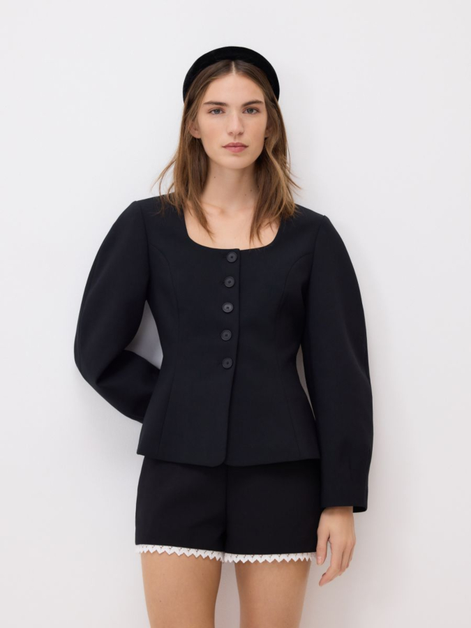 מכנסיים קצרים עם גימור משולב