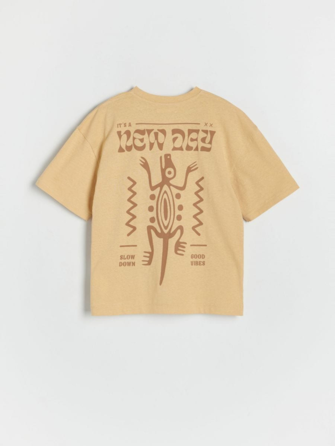 חולצת טי בשילוב פשתן