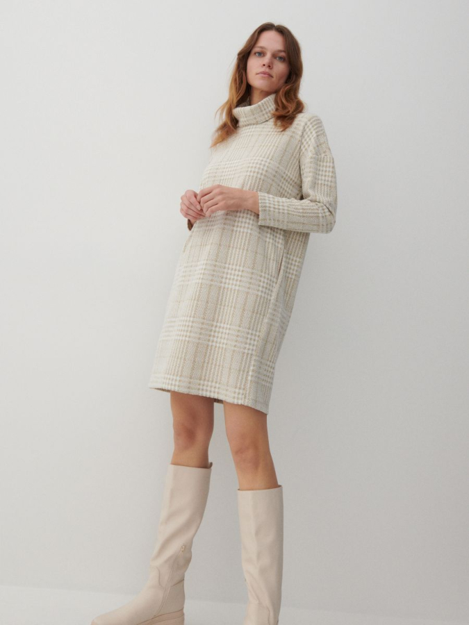 שמלת משבצות אוברסייז