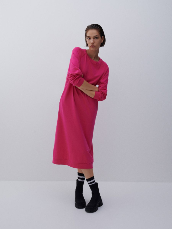 שמלת סווטשירט פוקסיה