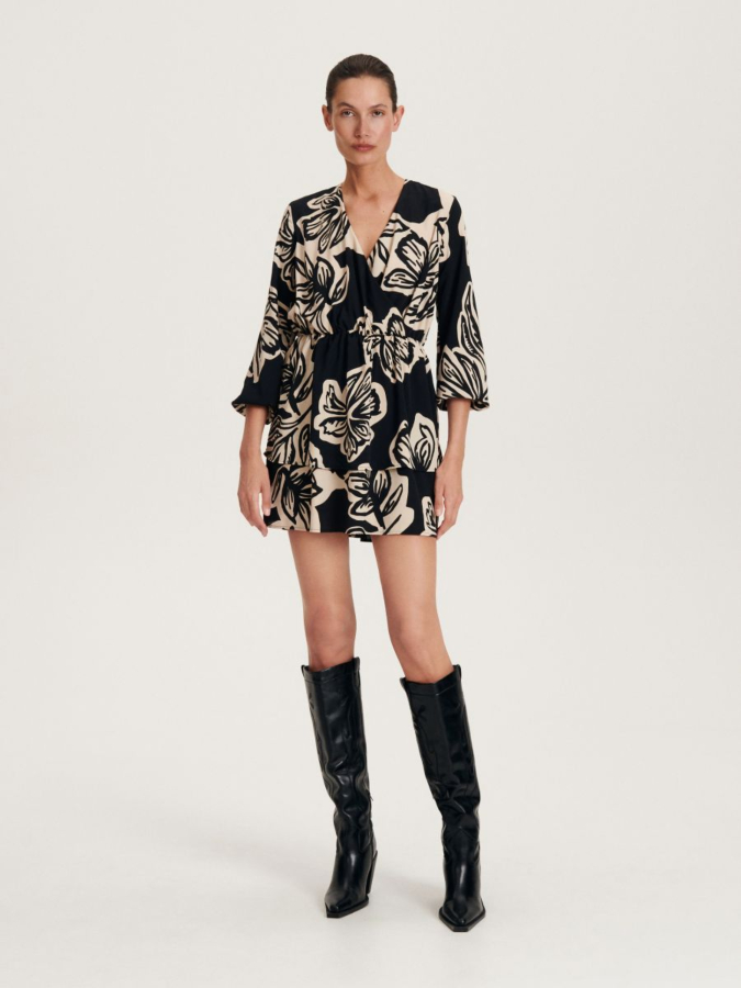 שמלה מודפסת מיני