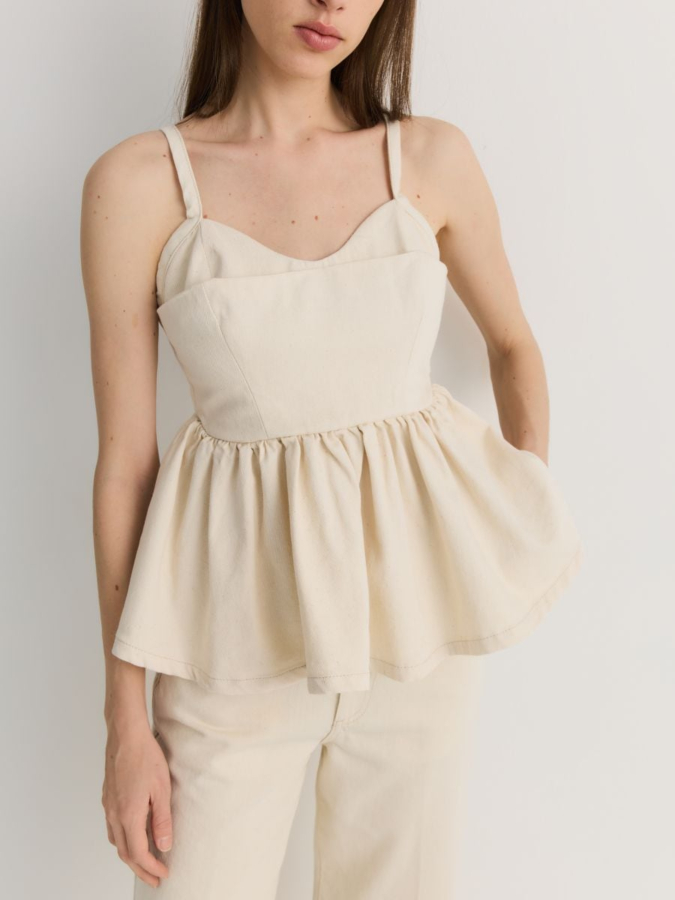 טופ גופייה עם מלמלה