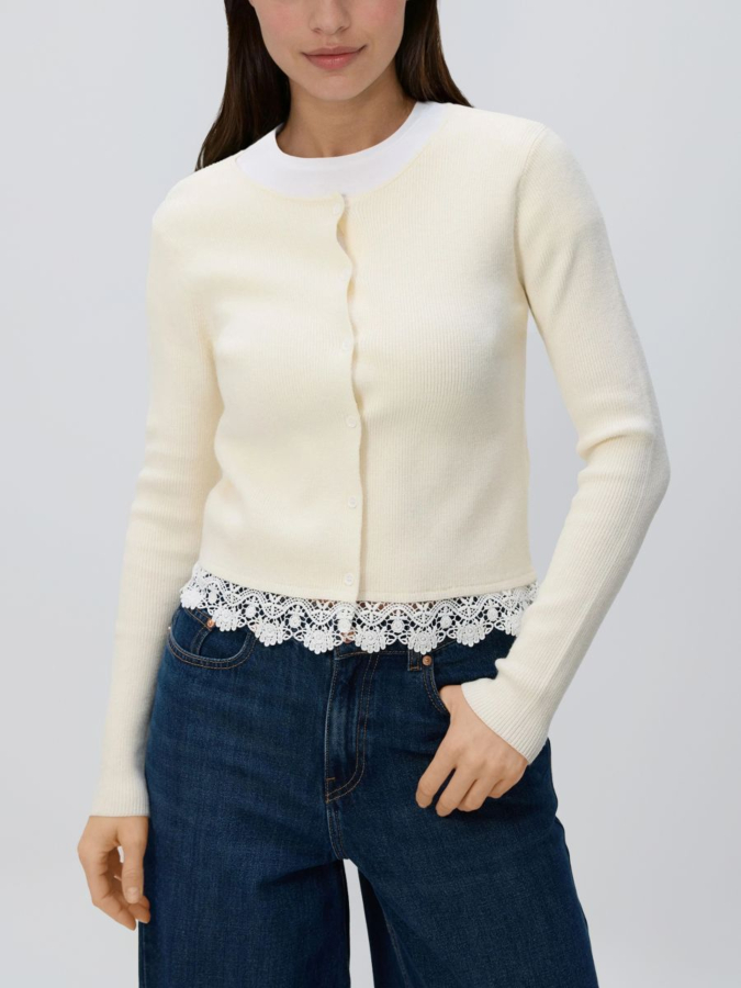 קרדיגן עם תחרה