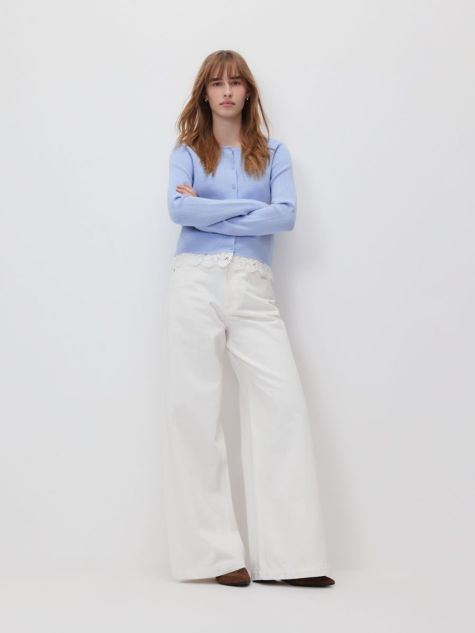 קרדיגן עם תחרה