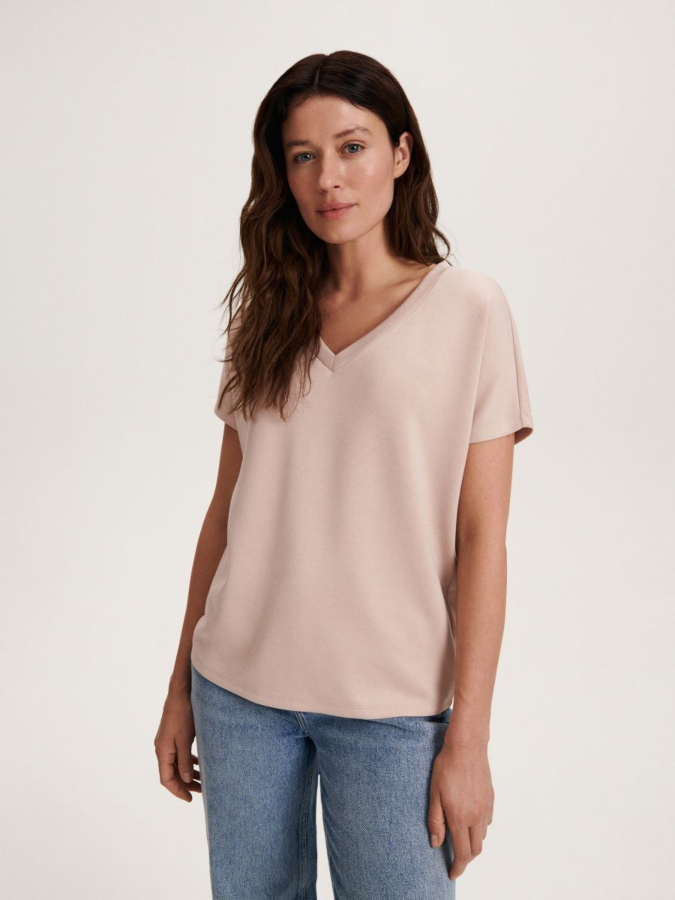 חולצה קצרה אוברסייז חלקה