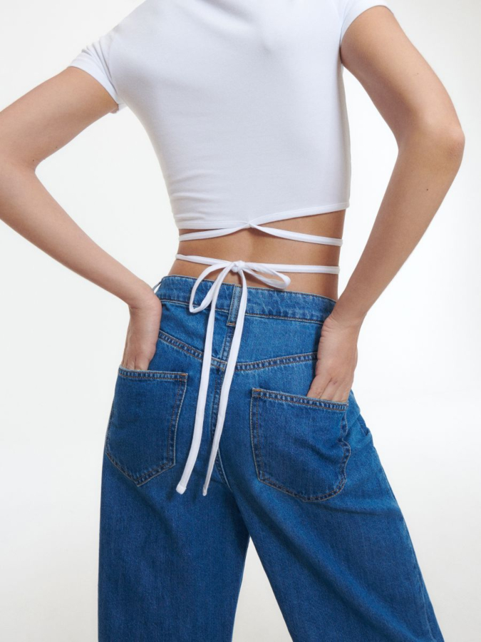 קרופ טופ מכותנה עשירה