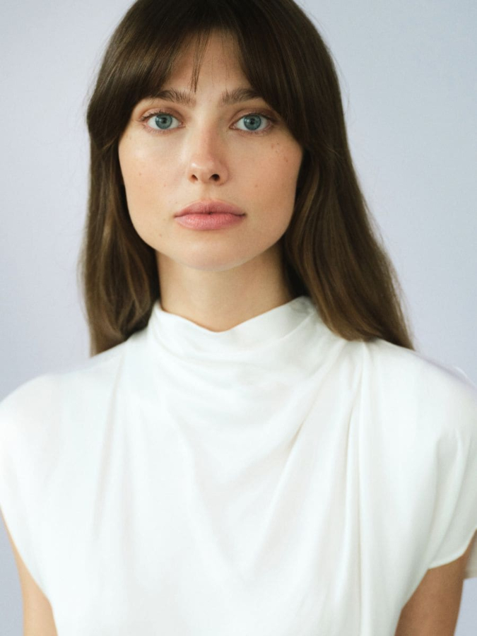 טופ עם צווארון שמוט