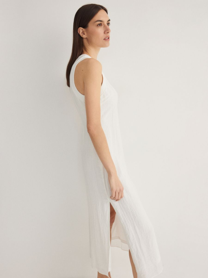 שמלה ללא שרוול בשילוב ויסקוזה