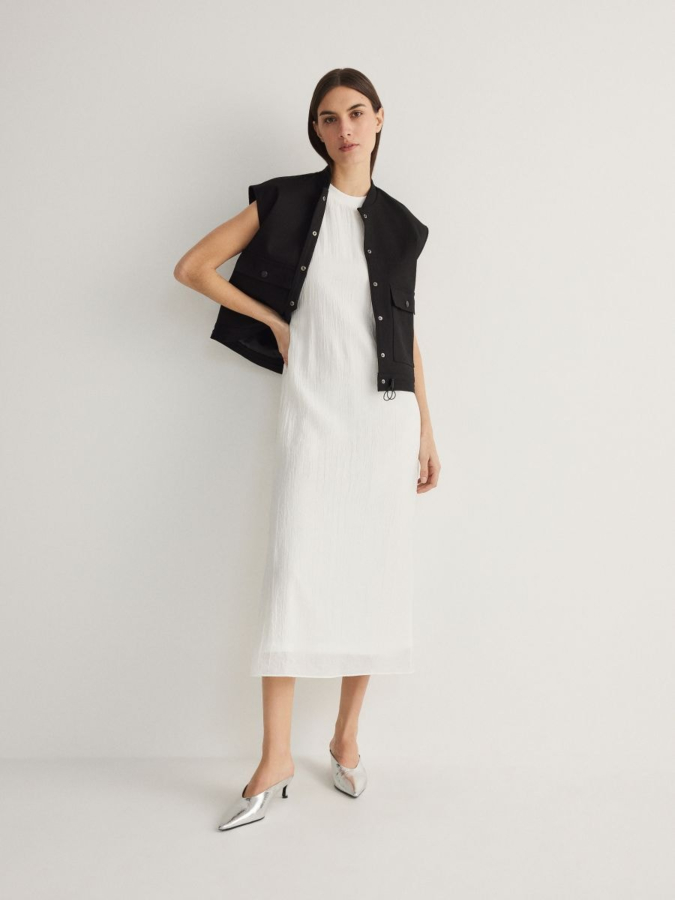 שמלה ללא שרוול בשילוב ויסקוזה