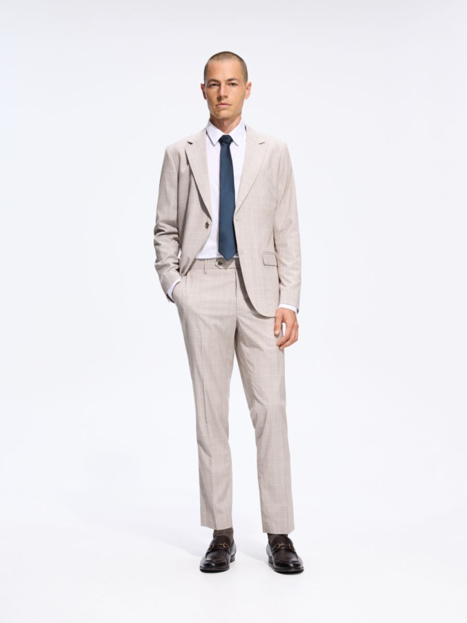 חולצה Slim Fit מכותנה ממורצרת