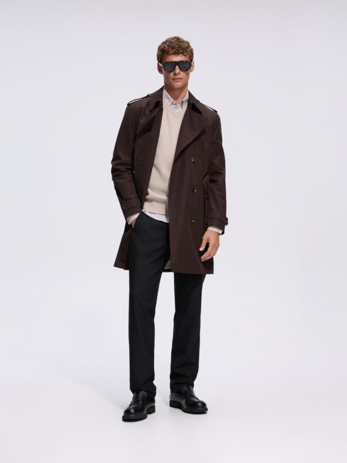 חולצה Slim Fit מכותנה ממורצרת