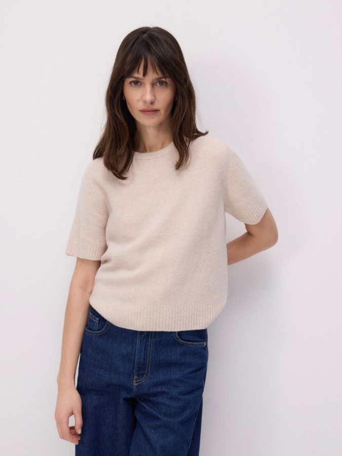 סריג צמר שרוול קצר