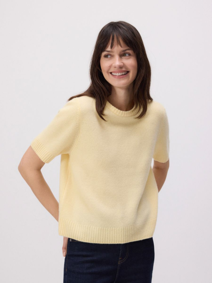 סריג צמר שרוול קצר