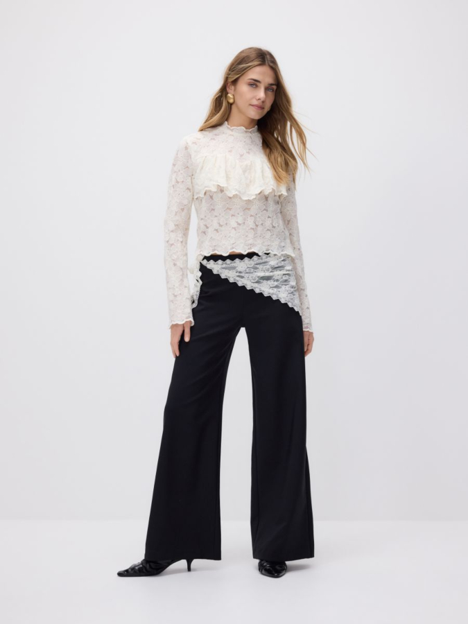 חולצת תחרה מכותנה