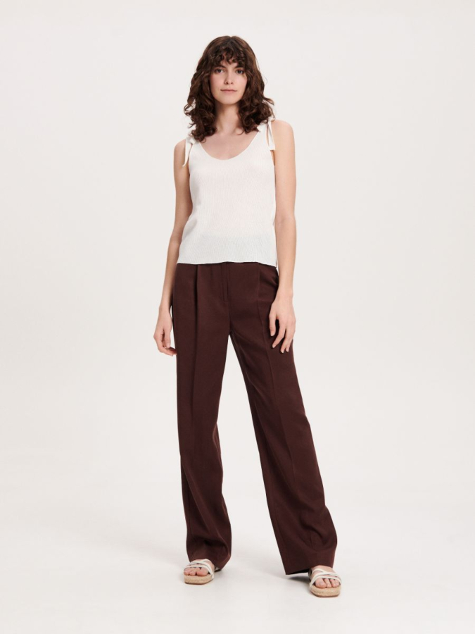 גופיית סריג כתפיות קשירה