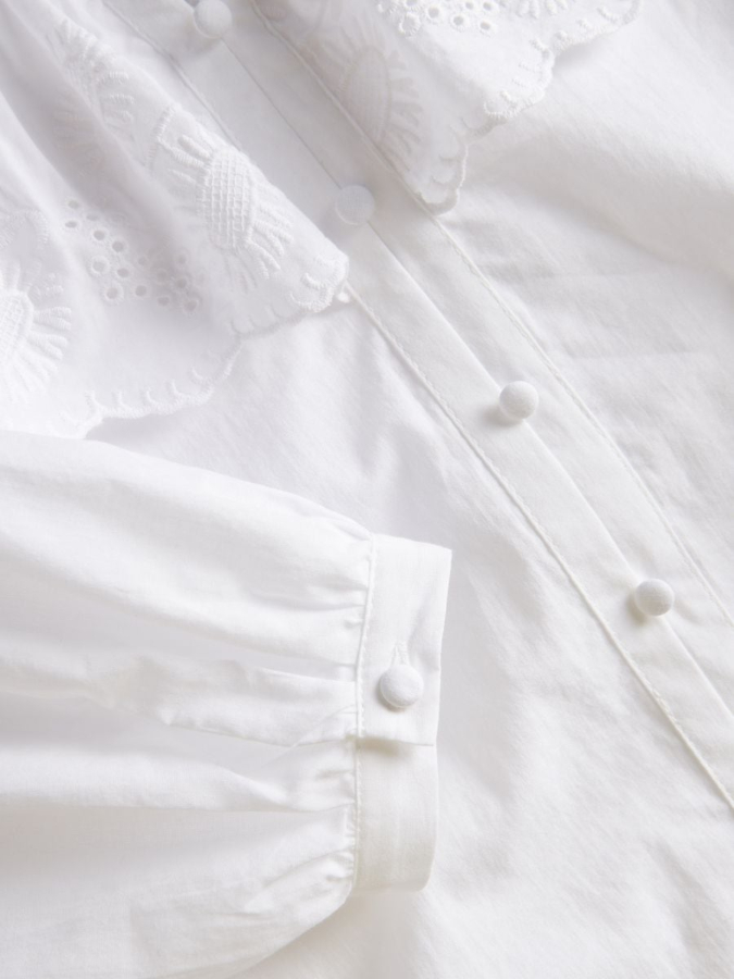 חולצת כותנה עם קפל