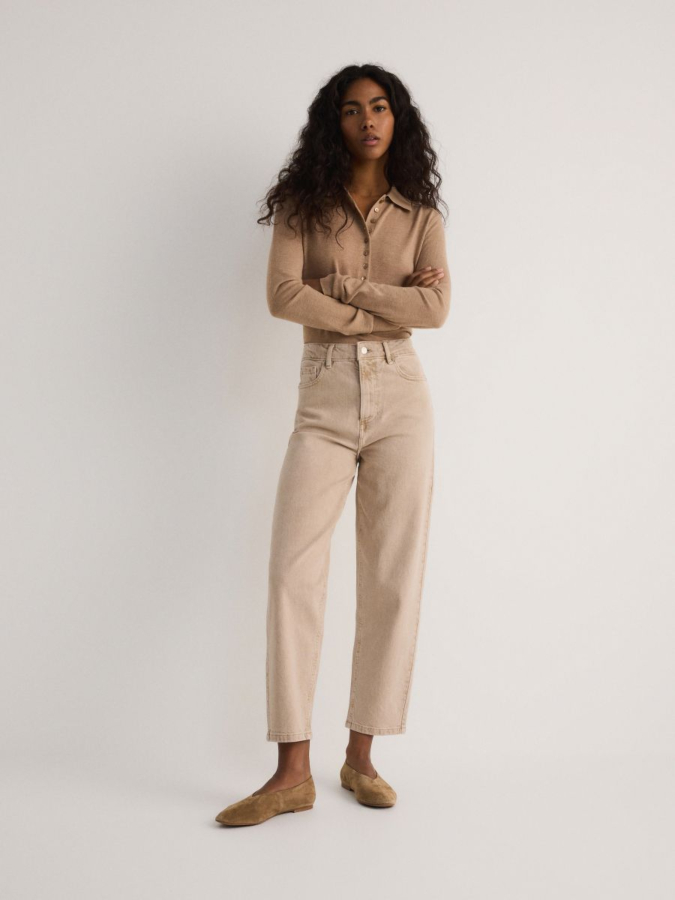 מכנסי ג'ינס גזרה ישרה