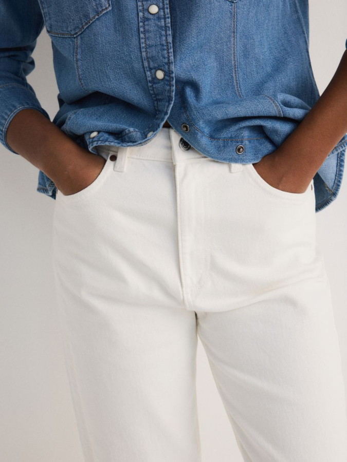 מכנסי ג'ינס בגזרה ישרה