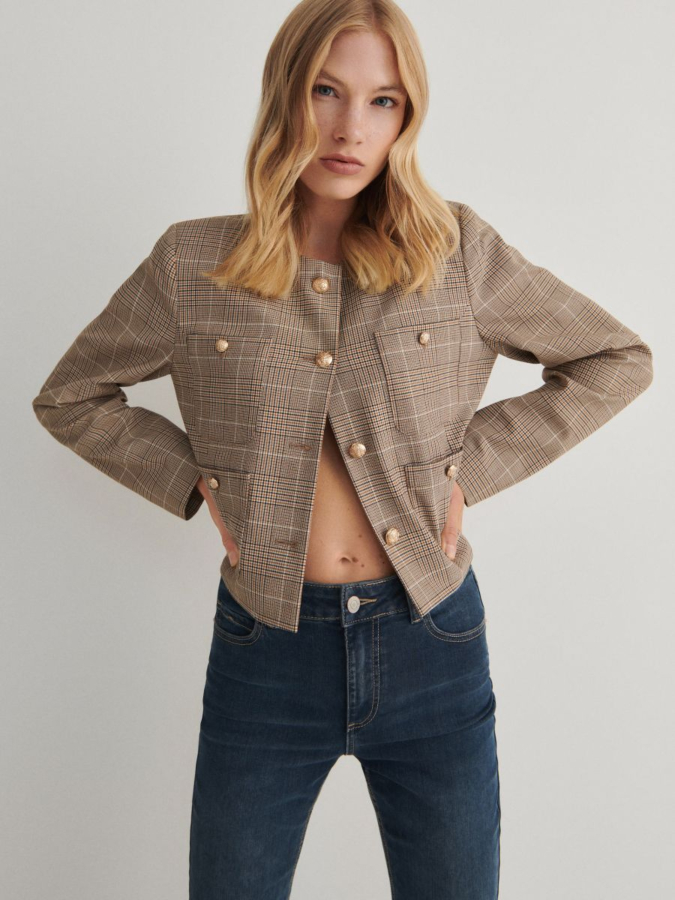 ג'ינס SLIM עם מותן גבוה