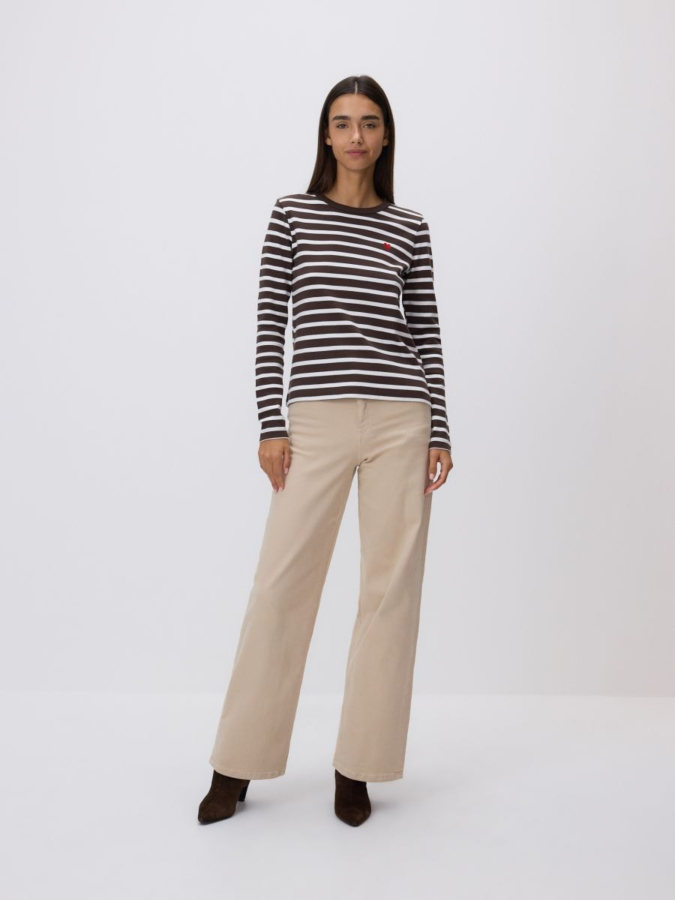 טי-שירט ארוכה עם רקמה