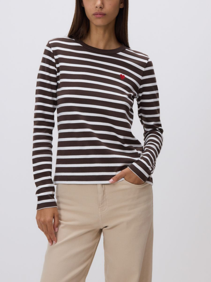 טי-שירט ארוכה עם רקמה