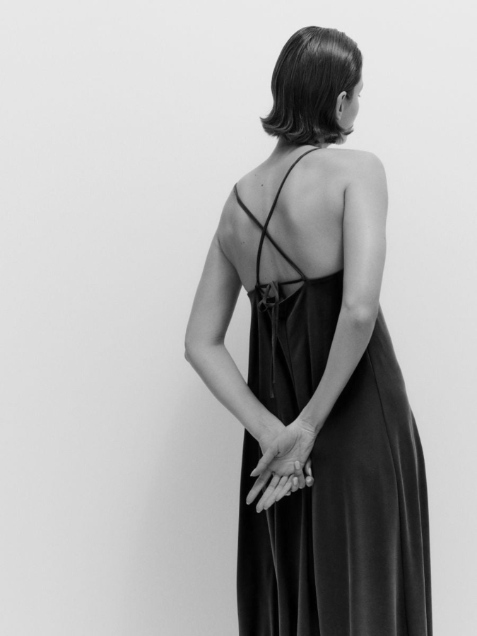 שמלת רצועות מקסי