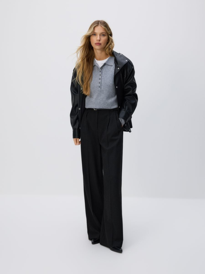 מכנסיים אלגנטיים עם חגורה